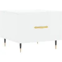 vidaXL Salontafel 50x50x40 cm bewerkt hout hoogglans wit
