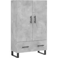 vidaXL Hoge kast 69,5x31x115 cm bewerkt hout betongrijs