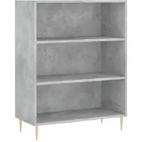 vidaXL Boekenkast 69,5x32,5x90 cm bewerkt hout betongrijs