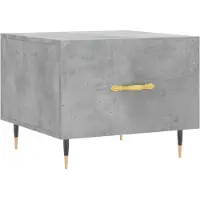 vidaXL Salontafel 50x50x40 cm bewerkt hout betongrijs