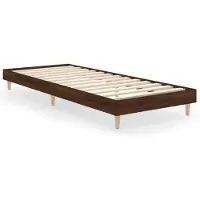 vidaXL Bedframe zonder matras bewerkt hout bruin eikenkleur 75x190 cm