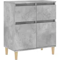 vidaXL Dressoir 60x35x70 cm bewerkt hout betongrijs