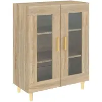 vidaXL Dressoir 69,5x34x90 cm bewerkt hout sonoma eikenkleurig