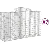 vidaXL Schanskorven 7 st gewelfd 200x50x120/140 cm ijzer