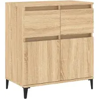 vidaXL Dressoir 60x35x70 cm bewerkt hout sonoma eikenkleurig