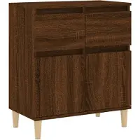 vidaXL Dressoir 60x35x70 cm bewerkt hout bruin eikenkleur