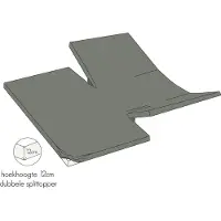 Kayori Dubbele Split Topper Hoeslaken Shizu Zand (Percal)-160 x 210 cm