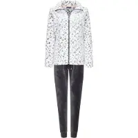 Rebelle dames huispak fleece - maat 46 - Panter - grijs