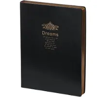 Kalpa D6032 A4 Dreams vintage notitieboek Goudversiering Zwart