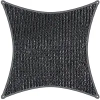 Coolaroo schaduwdoek Vierkant 5,4x5,4m Grafiet met bevestingsset 340gr/m2