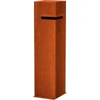 Adezz Ivar brievenbus van cortenstaal 35 x 35 x 120 cm