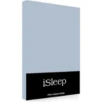 ISleep Satijn-Katoen Kussenslopen (2 stuks) - 60x70 cm - Licht Blauw