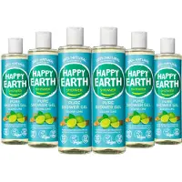 Happy Earth 6x 100% Natuurlijke Douchegel Cedar Lime 300 ml