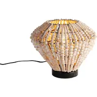 QAZQA Oosterse tafellamp beige met kralen - Moti