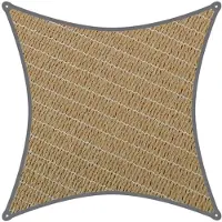 Coolaroo schaduwdoek Vierkant 3x3m Zand met bevestigingsset set