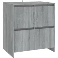 vidaXL Dressoir 70x41x75 cm bewerkt hout grijs sonoma eikenkleurig