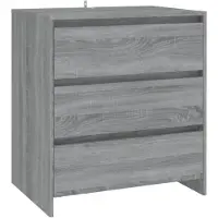 vidaXL Dressoir 70x41x75 cm bewerkt hout grijs sonoma eikenkleurig