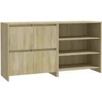 vidaXL 2 st Dressoirs bewerkt hout sonoma eikenkleurig