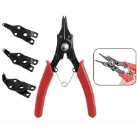 PD - Borgveertang - 4 delig - Borgringtang - Seegerringtang - Rood - Zowel binnen- als buitenringen - 16cm