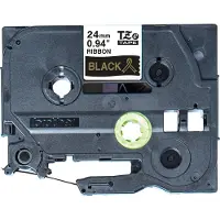 Brother TZe-R354 tape goud op zwart 24 mm (origineel)