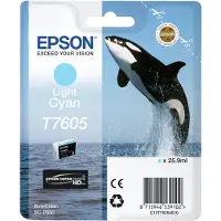 Epson T7605 (C13T76054010) Inktcartridge Licht-cyaan