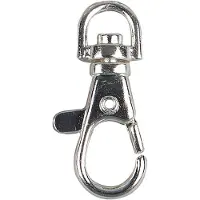 Creativ Company Creotime - Hobbysieradensluiting - Sleutelhanger - 40 mm - Zilver - 15 stuks