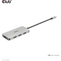 Club 3D CSV-1547 CSV-1547 USB-hub 4 poorten USB-A USB 3.1 Gen2 10 GBit/s Met USB-C stekker Zwart, Zilver