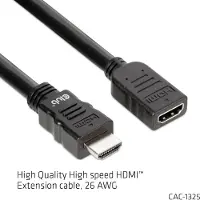 Club 3D CAC-1325 HDMI-kabel HDMI Aansluitkabel HDMI-A-stekker, HDMI-A-bus 5.00 m Zwart