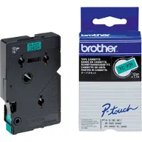 Brother TC-701 Tape Zwart op groen (12 mm)