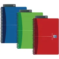 Oxford Office collegeblok A4+ gelinieerd 90 grams 90 vel met spiraal 4-gaats assorti (5 stuks)