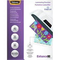 Fellowes ImageLast Lamineerhoezen A3 Glanzend 80 micron Transparant Pak van 25
