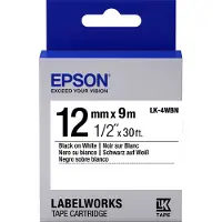 Epson Lk-4wbn Lintlabels 12x9 Mm