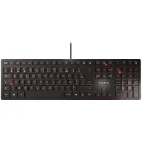 Cherry KC 6000 Slim toetsenbord USB AZERTY Belgisch Zwart