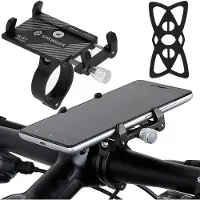 Springos Fiets Telefoonhouder - Verstelbaar - Stevig - Zwart