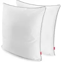 Blumtal Kussen Uno - Hoofdkussen met aanpasbare vulling - 100% Microvezel - 80x 80 cm - Met Bies - Set van 2