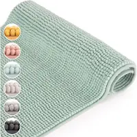 Blumtal Badmat - Anti-slip Badmat - Chenille Zachte Badmat - 50 x 80 cm - Opaalblauw