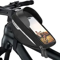 Springos Fietstas - Inclusief Telefoonhouder - Waterdicht - Etui/Tas - Zwart