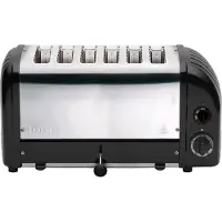 Dualit Vario OldGen Broodrooster Zwart - 6 Extra brede Sleuven 28mm - Ontdooistand | ProHeat Technologie