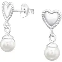 Montebello Oorbellen Bette D - 925 Zilver E-Coating - Hartje - Ø8mm - 15mm