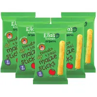Ella's Kitchen 5x Biologisch Mais Sticks 7+m Tomaat & Basilicum 16 gr