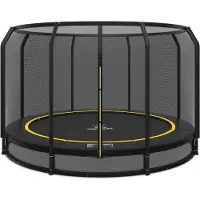 Magic Circle Pro Ingraaf Trampoline Black 410 cm met veiligheidsnet