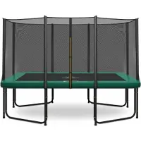 Magic Circle Pro Rechthoekige Trampoline 244 x 366 cm Groen met veiligheidsnet