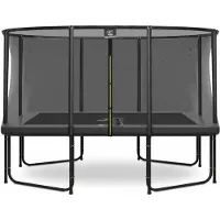 Magic Circle Pro Fiber Grey Rechthoekige Trampoline 244 x 366 cm met veiligheidsnet