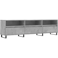 vidaXL Tv-meubel 150x30x44,5 cm bewerkt hout betongrijs