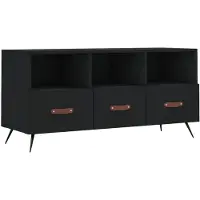 vidaXL Tv-meubel 102x36x50 cm bewerkt hout zwart