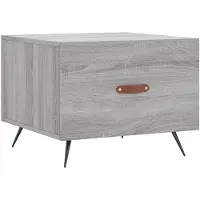 vidaXL Salontafel 50x50x40 cm bewerkt hout grijs sonoma eiken