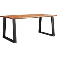 vidaXL Eettafel met natuurlijke rand 180x90x75 cm massief acaciahout