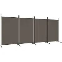 vidaXL Kamerscherm met 4 panelen 346x180 cm stof antracietkleurig