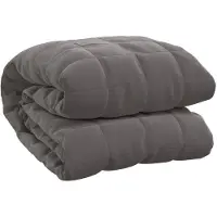 vidaXL Verzwaringsdeken 200x225 cm 13 kg stof grijs