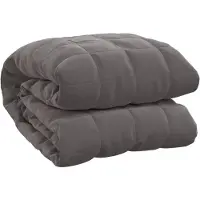 vidaXL Verzwaringsdeken 152x203 cm 11 kg stof grijs